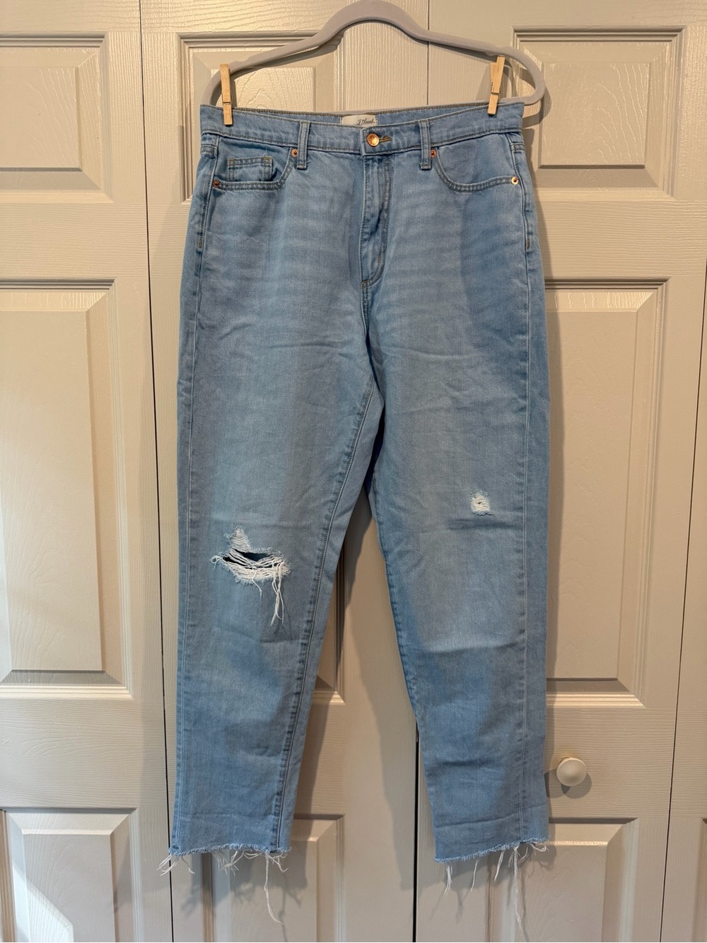 Universal Thread Light Blue Distressed Boyfriend Jeans